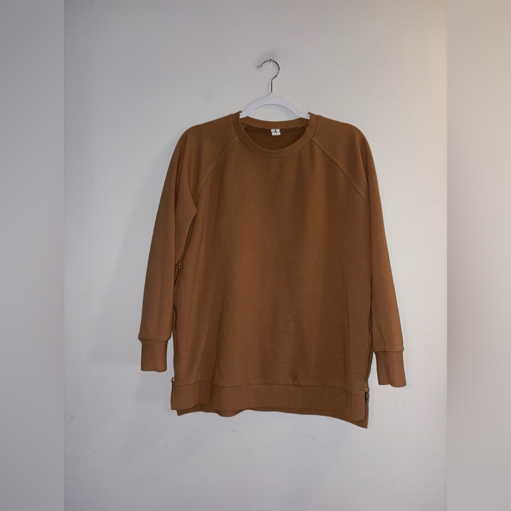 Anrabess | Tan Zipper Sweater
